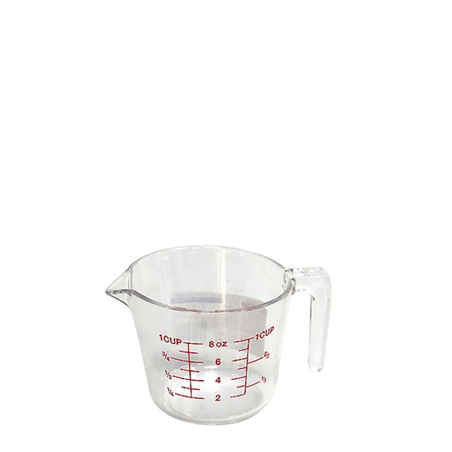 실험실용 플라스틱 투명 계량컵 250ml 베이킹용