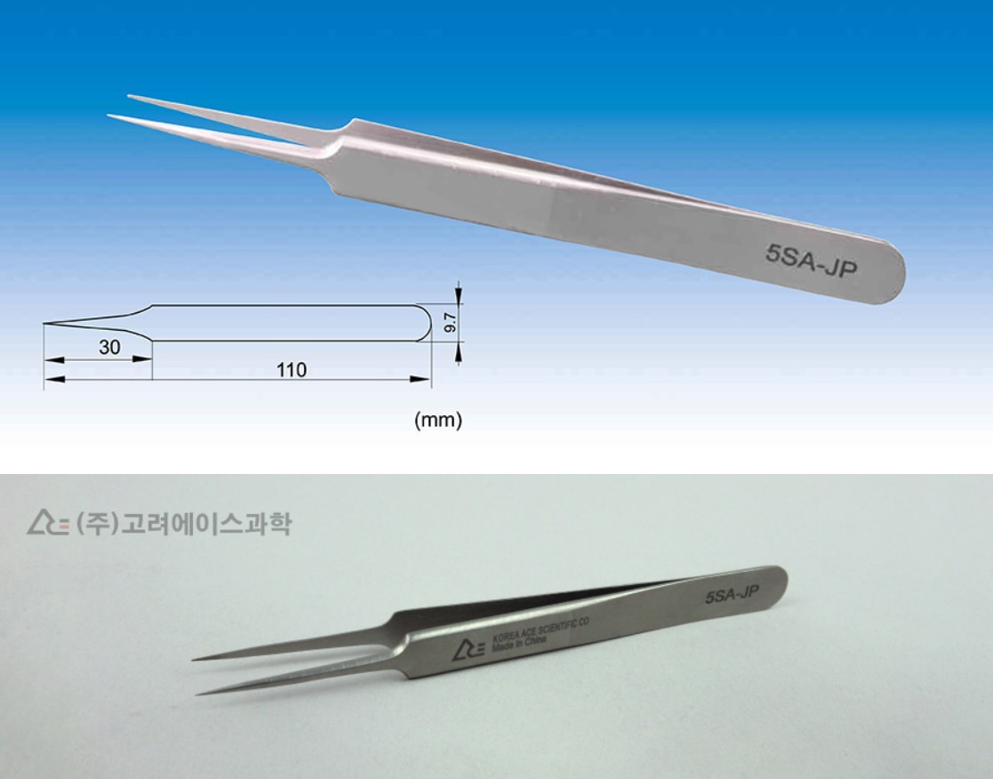 랩터치 초경질 스테인리스 고정밀 포셉 110mm