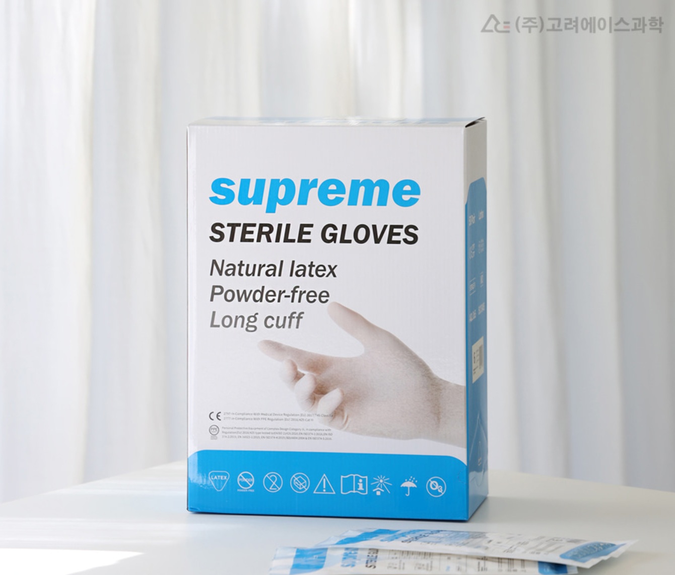 싱글 멸균 라텍스 장갑 50pk