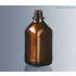 Amber Plastic-Coated Dispenser Bottle
